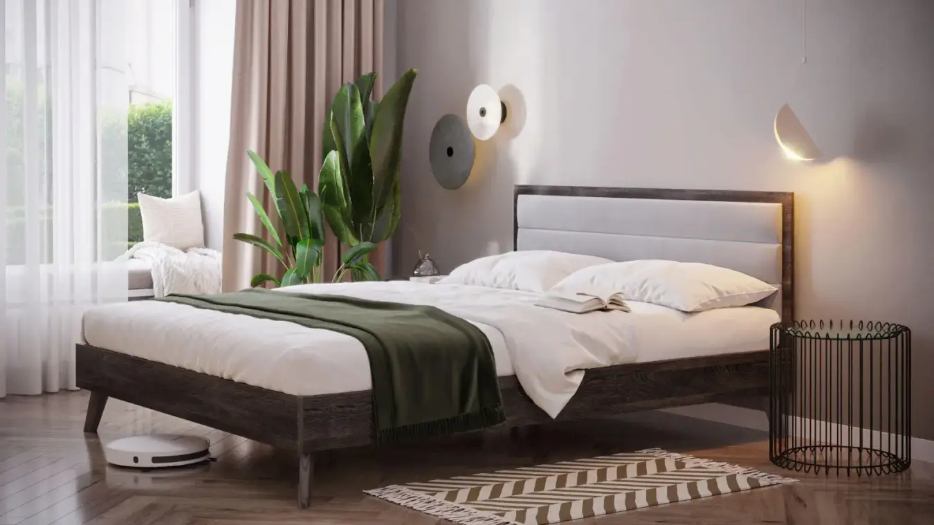 Кровать Tilda Soft, цвет Венге Мали из лдсп в современном стиле Askona фотография товара - 1 - большое изображение
