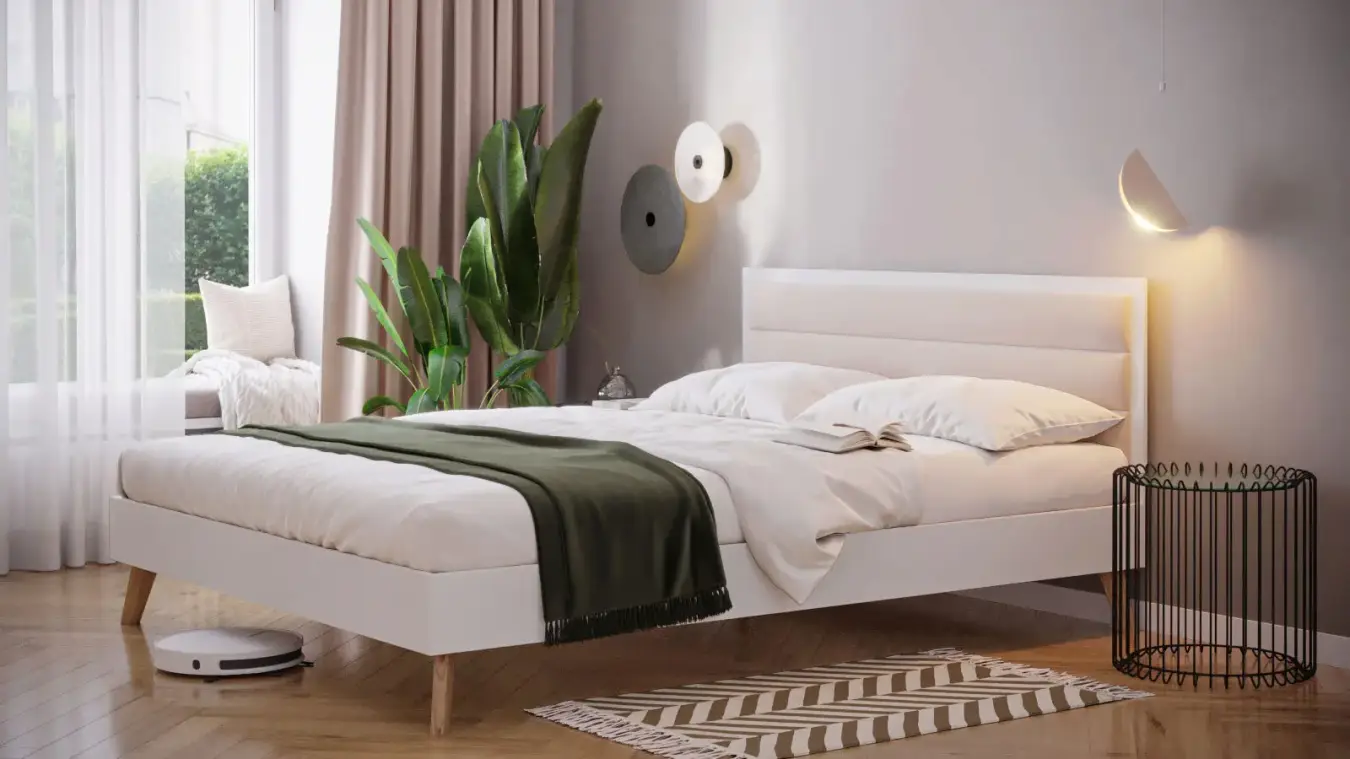 Кровать Tilda Soft, цвет Белый премиум из лдсп в современном стиле Askona фотография товара - 1 - большое изображение