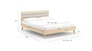 Кровать Tilda Soft, цвет Дуб Бардолино натуральный из лдсп в современном стиле Askona фотография товара - 5 - превью