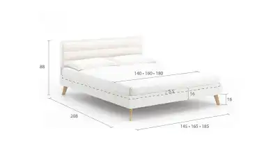 Кровать Tilda Soft, цвет Белый премиум из лдсп в современном стиле Askona фотография товара - 5 - превью