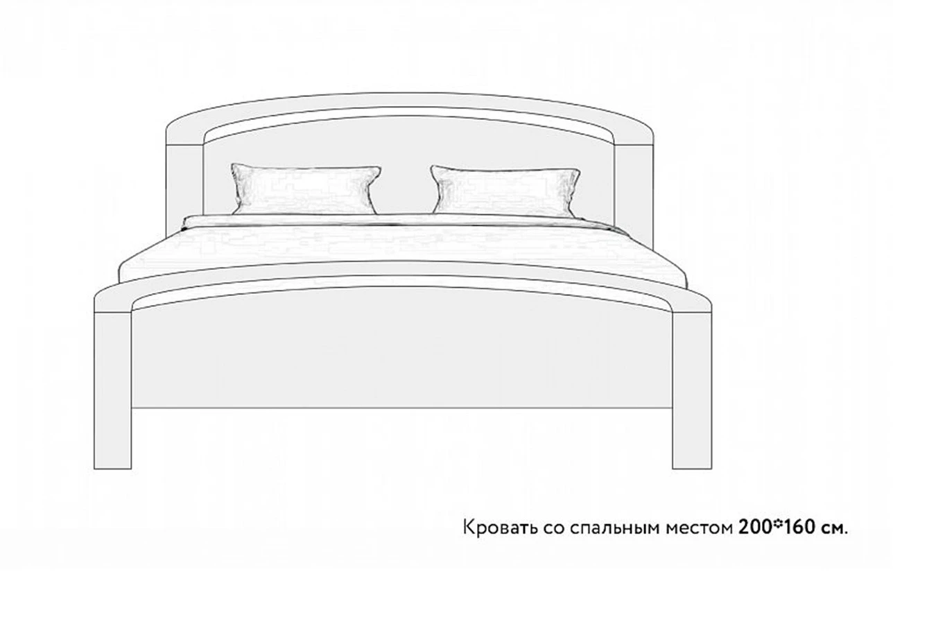Деревянная кровать Regina, цвет темный орех - 19 - большое изображение